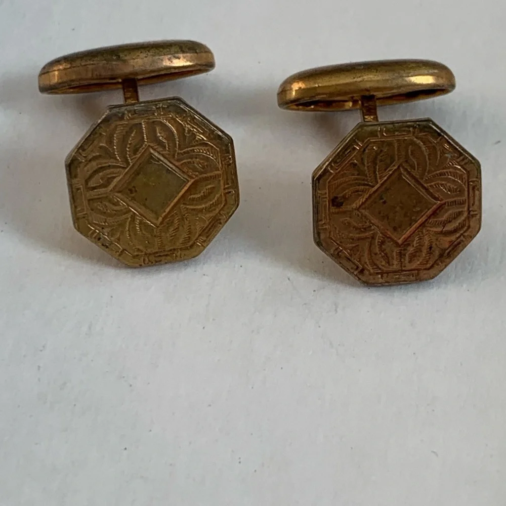 Antique Art Deco Gold-Filled Cufflinks
